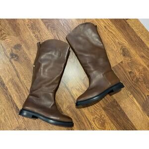 Steve Madden The Gaige Leather Riding Boots - Brown - Size 8 Equestrian Style
